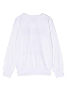 Sweatshirt Crew neck Long sleeves Logo print Ribbed cuffs and bottom White Cotton Regular fitComposition: 100% Cotton Kenzo Kids, Saint Laurent Shoes, Stella Mccartney Kids, Gorgeous Bags, Italian Luxury, White Sweatshirt, White Shop, Luxury Boutique, Logo Print