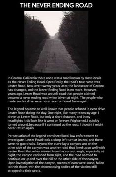 a black and white photo with the caption's description on it, in california there was a road known by most locals