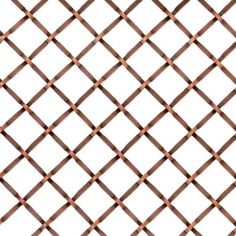 a close up view of a metal mesh fence with brown lines on it and white background