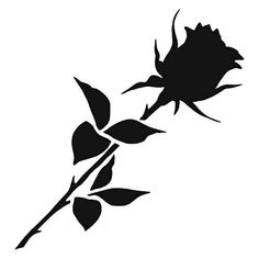 a black and white drawing of a single rose