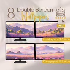 the 8 double screen wallpapers are available for purchase