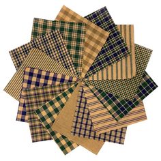 PRICES MAY VARY. Set of 40 five inch precut quilt squares charm pack. Shipping discounts for multiple items apply. 100% cotton homespun fabric; unwashed. +/- 1/4" variation in size is possible. 2-4 squares of each of the fabric designs shown here will total 40+ squares. Extra bonus squares always included. This homespun fabric is guaranteed to fray and fluff nicely for rag style projects. This cozy charm pack includes Emerson fabrics, Heritage Blue fabrics, Cabot Brown fabrics and Primitive Gree Rag Quilt Instructions, Primitive Fabric, Charm Pack Quilt, Green Charms, Plaid Quilt, Quilt Squares, Homespun Fabric, Picture Quilts, Precut Quilts