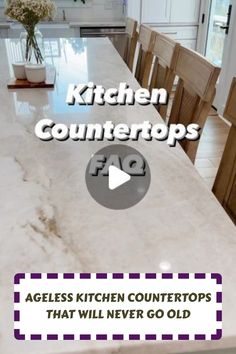 a kitchen counter top with the words kitchen countertops faq