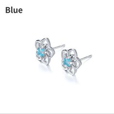 Newbeautiful!! Hibiscus Blue Cz Flower Stud Earring In 925 Sterling Silver. Post Backings With Lock Closures. Perfect For Yourself Or As A Gift. Very Unique And Different. Shiny And Brilliant. Suitable For Most Occasions. Suitable For Most Ages. Nwt Blue Flower-shaped Sterling Silver Earrings, Blue Sterling Silver Flower Earrings For Pierced Ears, Blue Flower Sterling Silver Earrings, Blue Sterling Silver Flower Earrings, Flower Stud, Hibiscus Flower, Flower Earrings Studs, Flower Studs, Hibiscus Flowers