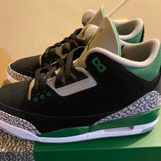 Brand New Air Jordan 3. Pine Green. Size: 9 Green High-top Air Jordan 4 For Sports, Green Air Jordan 4 With Boost Midsole For Sports, Green Air Jordan 4 Sporty Shoes For Sports, Green Low-top Air Jordan 4 Sporty Shoes, Green Low-top Air Jordan 4 Sporty, White Air Jordan 4 With Boost Midsole, Sporty Green Air Jordan 4 For Sports, Air Jordan 4 Green With Boost Midsole, Green Air Jordan 4 With Boost Midsole