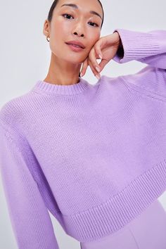 Lilac Aiden Sweater Lilac Sweater Outfit, Lilac Sweater, Summer Style Guide, Low Low, Cocktail Attire, Summer Color, Perfect Style, Fashion Plates, Weekend Wear