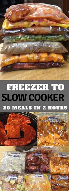 freezer to slow cooker meals in 2 hours