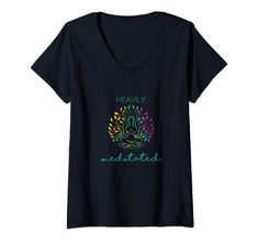 PRICES MAY VARY. Namaste! Show the world your love and light. Spiritual meditation, yoga gift. Express your spiritual doctrine. Meditate and be at one with yourself. Perfect for the gym, yoga or to wear during exercise. Heavily Meditated. Do you meditate often? Love yoga and Downward Dog, Shavasana, Chaturanga, Lotus and more? Then this is the shirt for you! Makes a great gift for a yoga or meditation lover. Lightweight, Classic fit, Double-needle sleeve and bottom hem Womens Inspirational Quotes, Mermaid Squad, Namaste Yoga, Graphic Quotes, Boyfriend T Shirt, Cotton Tank Top, Perfect Gift For Mom, Divine Feminine, Maid Of Honor