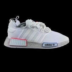 Adidas Men's Nmd_r1 Cloud White Grey Red Blue Shoes Gx9525 Sizes 11.5 - 13 New With Box. Follow Us! We List Lots Of New Shoes And Athletic Wear Daily! We Package All Items Carefully And Box Ship Asap. Adidas Dynamic White Sneakers, Adidas White Dynamic Sneakers, Dynamic White Adidas Running Shoes, American Football Cleats, Adidas Yung-96, Gold Basketball Shoes, Adidas Cleats, Road Cycling Shoes, Adidas Supernova