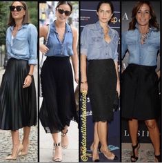 Mode Tips, Denim Shirts, Outfit Jeans, Mode Casual, Work Fashion, Outfits Casuales, Skirt Outfits, Get Dressed