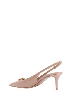 100% leather Valentino Slingback, Valentino V Logo Slingback, Valentino Bow Heels, Valentino Gold Heels, Valentino Garavani Logo Shoes, Versace Belt, Mens Designer Shoes, Pink Pumps, Saint Laurent Shoes