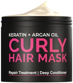 PRICES MAY VARY. Deep Conditioning Hair Mask: Infused with Argan and Keratin, this mask provides deep moisture, repairing damaged hair for a soft, shiny, and healthy look. Wavy Hair Products: Perfect for wavy and curly hair, this hydrating mask defines curls, reduces frizz, and enhances texture, leaving your hair soft and manageable. Anti Frizz Hair Products: Combat frizz with our deep conditioning formula, ensuring smooth and sleek hair with a natural shine. Ideal for daily use to maintain friz Deep Conditioner For Curly Hair, Wavy Frizzy Hair, Conditioner For Curly Hair, Protein Hair Mask, Curly Hair Mask, Deep Conditioning Hair Mask, Anti Frizz Hair, Hair Mask For Damaged Hair, Natural Hair Mask