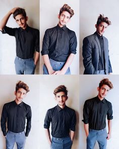 Boys Dp, Stylish Dpz, Stylish Boys, Denim Button Up, Black Shirt, Button Up Shirts, Black