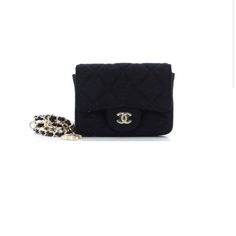 Timeless Black Chanel Belt Bag With Gold Hardware. Can Be Worn As A Belt, Crossbody, Necklace, Or Small Shoulder Bag. Credit Cards And Id For Perfectly. A Eye Catching Accessory To Complement Any Outfit. 100% Authentic Chanel Belt Bag, Chanel Belt, Black Quilt, Small Shoulder Bag, Small Bags, Credit Cards, Belt Bag, Chanel Bag, Gold Hardware