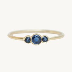 A trio of sapphires in a rich, captivating shade of blue. Jenny Slate, Shade Of Blue, Earring Sale, Tennis Bracelet, Black Friday Sale, Shades Of Blue, Sapphire Ring, Jewelry Accessories, Jewelry Rings