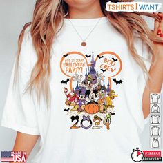 Join the Boo Crew: Disney’s Not-So-Scary Halloween Party 2024 T-Shirt Get ready for a spooktacular celebration with our Not So Scary Halloween Party 2024 T-shirt. This enchanting graphic tee captures the essence of Disney’s beloved Halloween event, featuring Mickey and friends as the ultimate Boo Crew. The design of this Disney Halloween shirt is a [...] Disney Halloween Fan Merchandise T-shirt, Disney Halloween T-shirt For Fan Events, Disney Halloween Themed T-shirt, Themed T-shirt For Disney Halloween Events, Disney Halloween Character Print T-shirt, Disney Halloween T-shirt With Character Print, Disney Halloween T-shirt, Disney Fan Merchandise T-shirt For Fall, Disney Boo