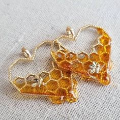 Dripping Honeycomb, Jóias Body Chains, Honey Dripping, Real Honey, Earrings Patterns