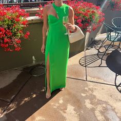 Amanda Uprichard Gown Green Size=S.Worn Once. Dress Hem’d To 5ft3 With 3in Heels Gown Green, Amanda Uprichard Dress, Amanda Dress, Amanda Uprichard, Hem Dress, Womens Dresses, Heels, Green, Dresses