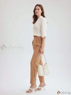 Bird in Bag - Luxury Women's Crocodile Pattern Shoulder Bag with Premium Quality Elegant Beige Shoulder Bag With Pockets, Casual Handheld Shoulder Bag For Office, Chic Beige Bags With Pockets, Beige Bucket Shoulder Bag For Work, Chic Shoulder Bag With Pockets, Formal Bags With Pockets, Formal Rectangular Bags With Pockets, Casual Brown Baguette Bag For Office, Chic Office Bags With Pockets