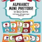 the alphabet mini posters are set up to be used as an activity for children's learning