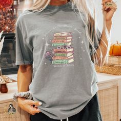 Boho Vintage Bookish T-shirt Confort Colors Shirt Book - Etsy Relaxed Fit Bookish Tops With Text Print, Literary Style Cotton T-shirt With Relaxed Fit, Cheap Bohemian Printed T-shirt, Bohemian Spring T-shirt With Vintage Print, Boho Christian Shirts, Bookish Cotton T-shirt With Letter Print, Catholic Tshirt, Literary Relaxed Fit Crew Neck T-shirt, Relaxed Fit Pre-shrunk Bookish T-shirt