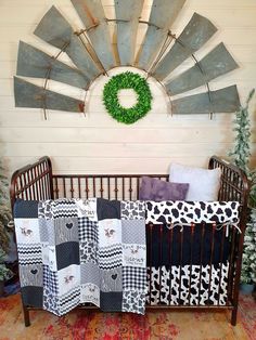 **DBC Baby Bedding Co. original design ** 3Pc Set: Skirt, sheet, 32x42 blanket John Deer Nursery Ideas, Farm Nursery Theme Gender Neutral, Farming Nursery Theme, Farm Baby Room Ideas, John Deere Nursery Baby Boy, Vintage Tractor Nursery, Boy Tractor Room, Tractor Nursery Theme, Tractor Room For Boys