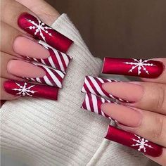 50+ Christmas Nails So Festive, Rudolph Might Ask for Tips! 🎅💅 Get into the holiday spirit with these Christmas Nails that are nothing short of magical! From Christmas Gel Nails to Christmas Nails Acrylic, there's a festive style for everyone. 🎄✨ If you’re looking for Cute Christmas Nails or Christmas Nails Easy to DIY, this collection has got your Nagel Inspo covered. Try some classic Red Christmas Nails or go for whimsical Candy Cane Nails for that sweet holiday touch. Explore stunning Nail Celebrity Christmas, Candy Cane Nails, Snowflake Nail Art, Christmas Gel Nails, Snowflake Nails, Xmas Nails, Christmas Nail Designs