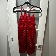 Nwt Gilligan & O'malley Red And White Nightgown. Size Xs. Red Holiday Sleepwear For Sleepovers, Red Holiday Sleepwear For Sleepover, Red Sleeveless Sleepwear For Pajama Party, Red V-neck Nightwear Dress, Red Nightgown For Summer Nights Out, Red Summer Nightgown For Night Out, Red Sleeveless Sleepwear For Sleepover, Red V-neck Sleepwear For Sleepover, Red Spaghetti Straps Nightgown For Loungewear