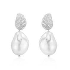 Baroque Pearl Earrings in White Gold Luxury Drop Pearl Earrings, Teardrop Diamond Pearl Earrings For Evening, Luxury Pear-shaped Pearl Earrings, Luxury Teardrop Pearl Drop Earrings, Teardrop Pearl Earrings For Evening, Luxury Teardrop Pearl Earrings With Pendant, Luxury Teardrop Pearl Pendant Earrings, Pear-shaped Pearl Earrings For Evening, Rare Pearls