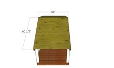 the plans for a dog house are shown with measurements and instructions to make it look like they've been built