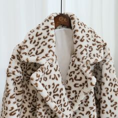 FREE SHIPPING Oversized Leopard Long Teddy Bear Jacket Coat Women 2019 Winter Ladies Overcoat Chunky Outerwear Plus Size Faux Lamb Fur Jackets JKP2928 Ladies Overcoat, Leopard Fur Coat, White Fur Coat, Bear Jacket, Fur Jackets, Statement Coat, Boho Jacket, White Leopard, Paris Street Style