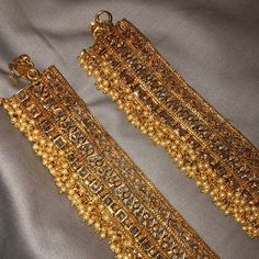 Brand New, Never Worn Or Tried Just Downsizing Closet Show Stopper Piece Pair Of Anklets Gold Tone Color With Polki Stones And Pearls High Quality Work #Indian #Pakistani #Desi #Bollywood #Wedding #Payals #Jhanjar Elegant Festive Anklet For Party, Elegant Festive Party Anklets, Elegant Party Anklets With Latkans, Elegant Gold Anklets For Festive Occasions, Elegant Gold Festive Anklets, Thick Gold Hoop Earrings, Black Pendant Necklace, Anthropologie Earrings, Natural Pearl Earrings