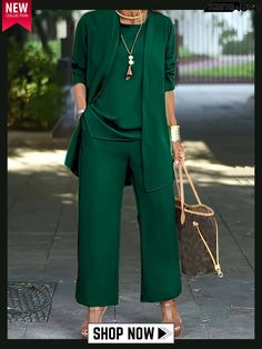 Timeless and Stylish General Pants Elegant Pants Outfit, Elegant Pants, Long Pants Outfit, Cardigan Casual, Pants Outfits, Estilo Chic, Long Trousers, Cozy Cardigan, Cardigan Top