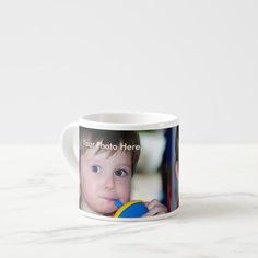 a coffee cup with a photo on it