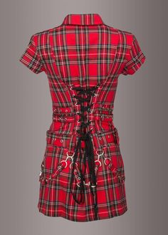 Plaid punk dress Pretty Corset, Womens Plaid Dress, Black Lace Choker Necklace, Corset Lacing, Plaid Mini Dress, Black Lace Choker, Scene Fashion, London Calling, Fancy Dresses Party