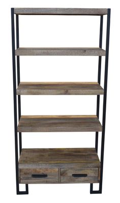 Moti Anaheim Katy Bookcase - 2-Drawer Cube Bookcase, Solid Wood Shelves, Etagere Bookcase, Living Room Study, Fashion Organization, Wood Bookcase, Furniture Of America, Wood Dust, Rustic Feel