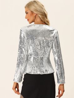 Shop Allegra K for sequin sparkle single button long sleeve party jacket you are looking for, get more women's jackets for yourelf. Order now! Free Returns! Glamorous Long Sleeve Outerwear With Contrast Sequin, Evening Long Sleeve Contrast Sequin Outerwear, Evening Long Sleeve Outerwear With Contrast Sequin, Evening Outerwear With Contrast Sequin And Long Sleeves, Glamorous Long Sleeve Outerwear With Sequins, Glamorous Long Sleeve Sequined Outerwear, Glamorous Contrast Sequin Fabric For Fall, Party Season Outerwear With Contrast Sequin, Long Sleeve Sequin Outerwear For Party Season