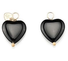 Put a fresh spin on a classic look with these gorgeous onyx heart earring charms. Just slip them onto your compatible Alkeme hoops and instantly elevate your ensemble. From Alkeme. Elegant Black Earrings With Heart Charm, Elegant Heart-shaped Earrings With Charms, Black Charms Jewelry For Valentine's Day, Black Charm Jewelry For Valentine's Day, Heart Earring, Earring Charms, Heart Earrings, Charm Earrings, Classic Looks