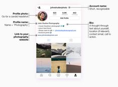 an instagram page with multiple photos and captions