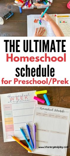 the ultimate homeschool schedule for preschool / prek