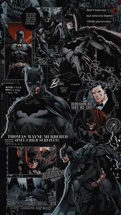 the batman movie poster is shown in black and red