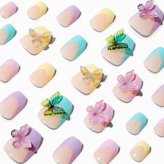 Claire's Nails, Pastel Butterfly, Butterfly 3d, Pastel Butterflies, 3d Butterflies, Fashionable Jewelry, Spring Vibes, Nail Kit, Jewelry And Accessories