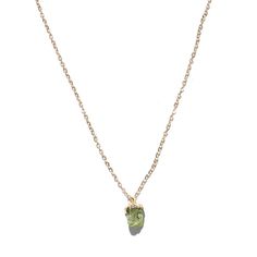 Raw Peridot 24k gold plated pendant on 18k gold-filled chain. Perfect for layering with other necklaces or wearing on its own, it is a bright and happy addition to any jewelry collection! Peridot is a beautiful green stone known for good luck, protection, and prosperity. It's also the traditional August birthstone, and the birthstone for those under the zodiac sign of Leo! Necklace measurements: The length of this necklace is 15 inches and extends to 18 inches. The pendant size is 7mm The model Raw Peridot, Leo Necklace, Necklace Measurements, Peridot Pendant, For Good Luck, August Birthstone, August Birth Stone, Christmas 2024, Delicate Necklace