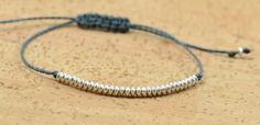 Tiny sterling silver beads   adjustable bracelet by Zzaval on Etsy Adjustable Knot, Circle Bracelet, Beads Bracelet Design, Silver Bead Bracelet, Bracelet Design, Bracelet Ideas, Beads Bracelet, Sterling Silver Bead, Adjustable Bracelet