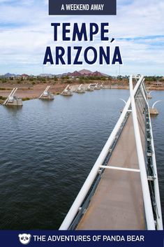 the cover of a travel guide to tempe, arizona with text overlaiding it