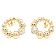 Exquisite 0.50 Carats Natural Diamond 14K Solid Yellow Gold Stud Earrings Amazing looking piece! Suggested Replacement Value Approx. $3,000.00 Total Natural Round Cut White Diamonds Weight: Approx. 0.50 Carats (color G-H / Clarity SI1-SI2) Earring Measurements are : Approx. 18.87mm x 18.80mm Diamond Ball width is approx. 5.80mm Total Earrings Weight is: Approx. 7 grams Disclaimer: all weights, measurements and colors are approximate and may vary slightly from the listed dimensions or as seen in Luxury Round Halo Earrings, Luxury Yellow Gold Halo Cluster Earrings, Luxury Yellow Gold Cluster Earrings With Halo Design, Luxury Yellow Gold Cluster Earrings With Prong Setting, Luxury Halo Diamond Earrings For Anniversary, Yellow Gold Round Halo Earrings, Luxury Yellow Gold Cluster Earrings For Anniversary, Luxury Round Cluster Earrings, Luxury Gold Cluster Earrings With Brilliant Cut