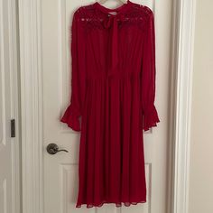 Red Midi Dress, Never Worn. Purchased From An Online Website. Very Elegant Dress Strawberry Dresses, Strawberry Champagne, Strawberry Dress, Red Midi, Dresses Red, Red Midi Dress, Online Website, Elegant Dress, Red Dress