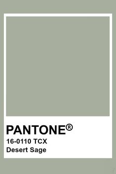 pantone's color swat list for the 2010 - 10 tcx desert sage