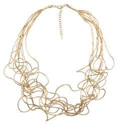 Wearable art to grace your neckline.  Just pick your occasion to show off your art and you will turn heads.  Length: 14*28cm Copper Tube, Tube Necklace, Afrikaanse Mode, Art Necklaces, Copper Tubing, Statement Necklaces, Gold Accent, Metal Necklaces, Necklace For Women