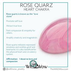 Rose Quartz Affirmation, Rose Quartz Meaning, Rose Quartz Healing, Crystals Healing Properties, Spiritual Crystals, Gemstone Meanings, Crystal Therapy, Crystal Healing Stones, Rose Quartz Heart